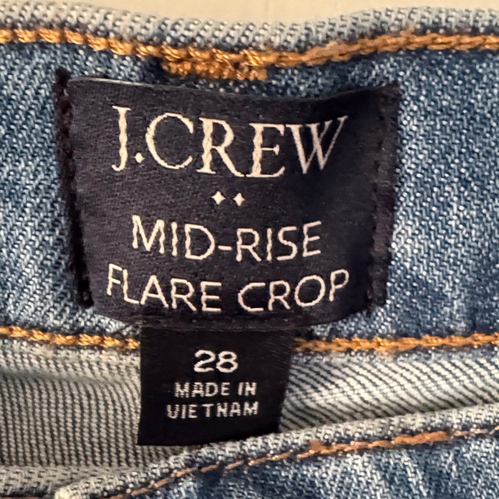 J. Crew Women's Flare Crop Leg Blue Jeans 28 - Picture 3 of 14